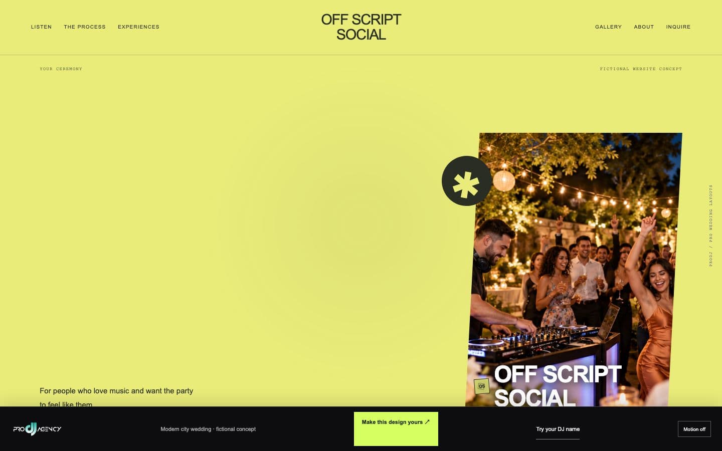 Modern city wedding website design preview