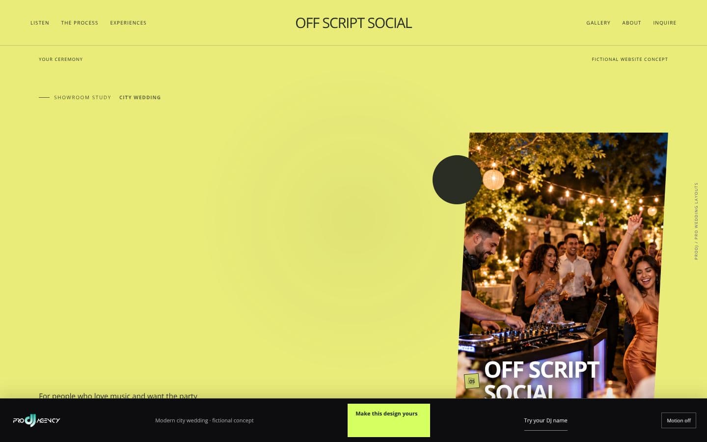 Modern city wedding website design preview