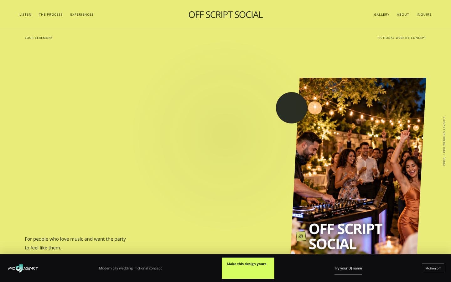 Modern city wedding website design preview