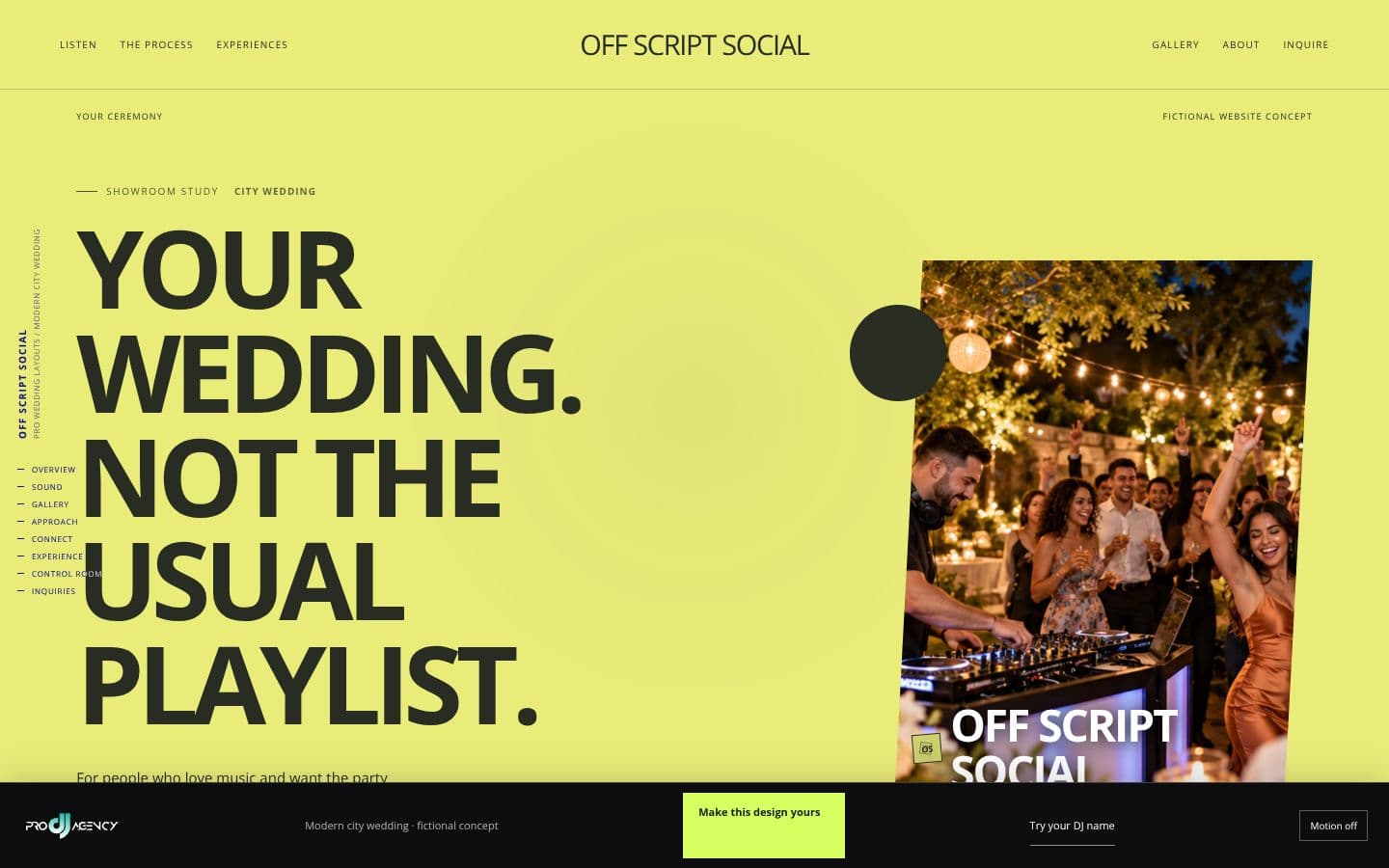 Modern city wedding website design preview