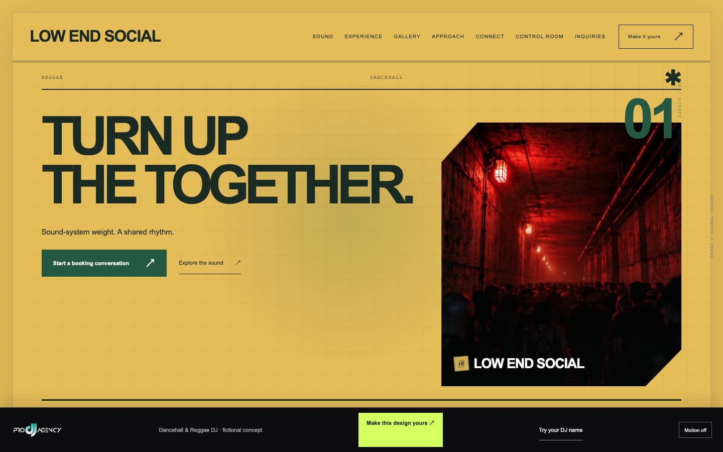 Dancehall & Reggae DJ website design preview