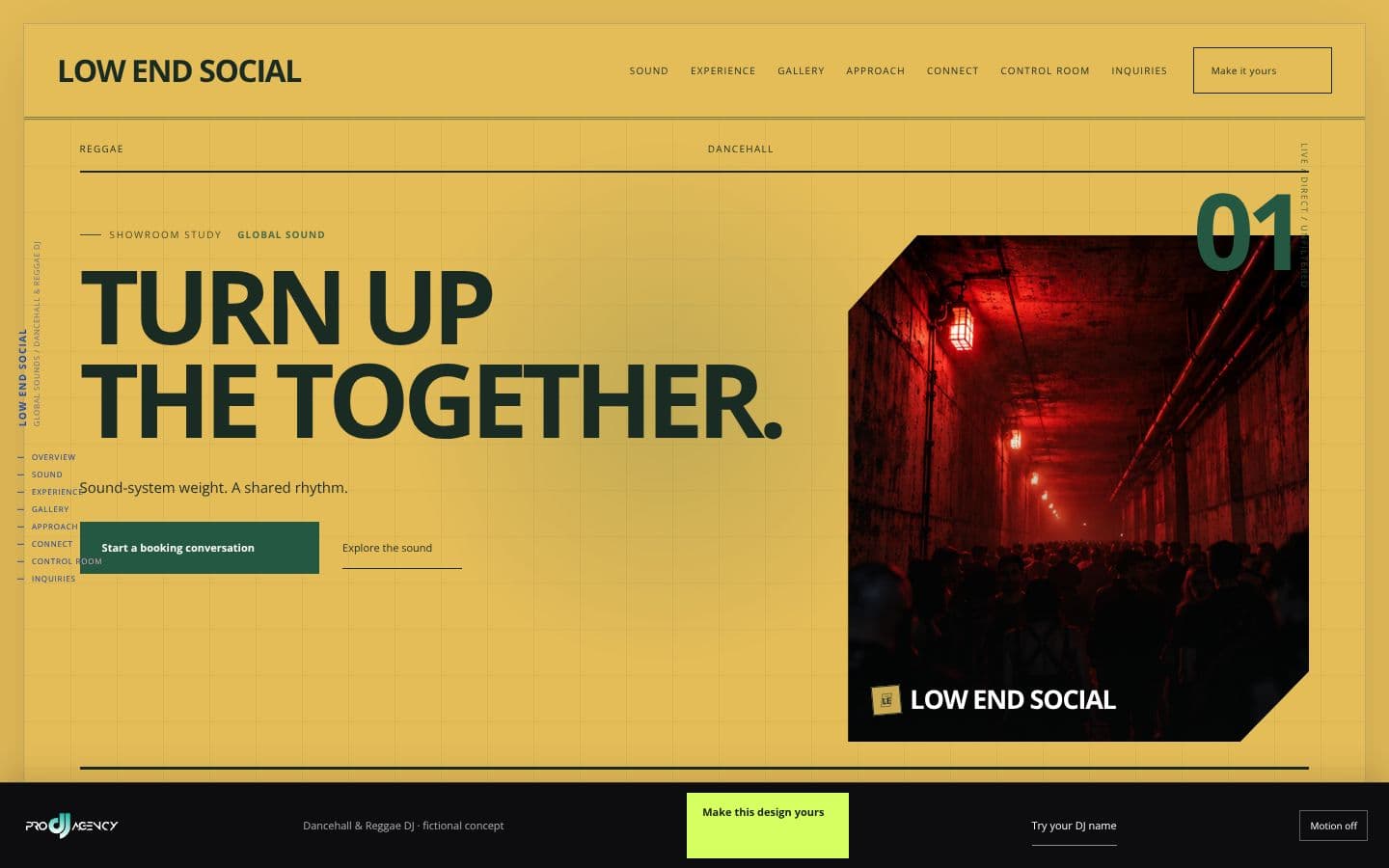 Dancehall & Reggae DJ website design preview