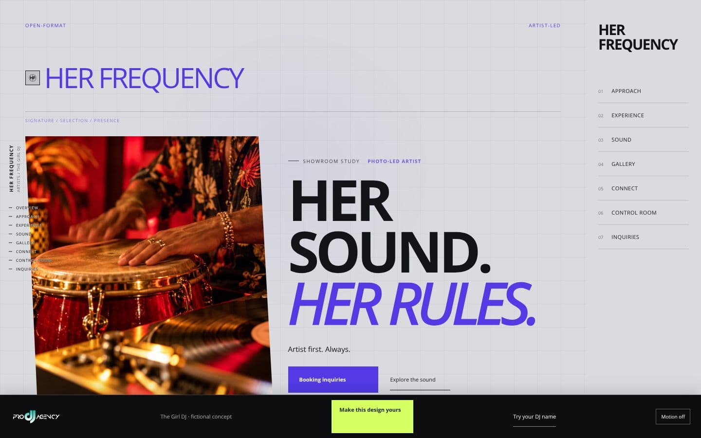 The Girl DJ website design preview