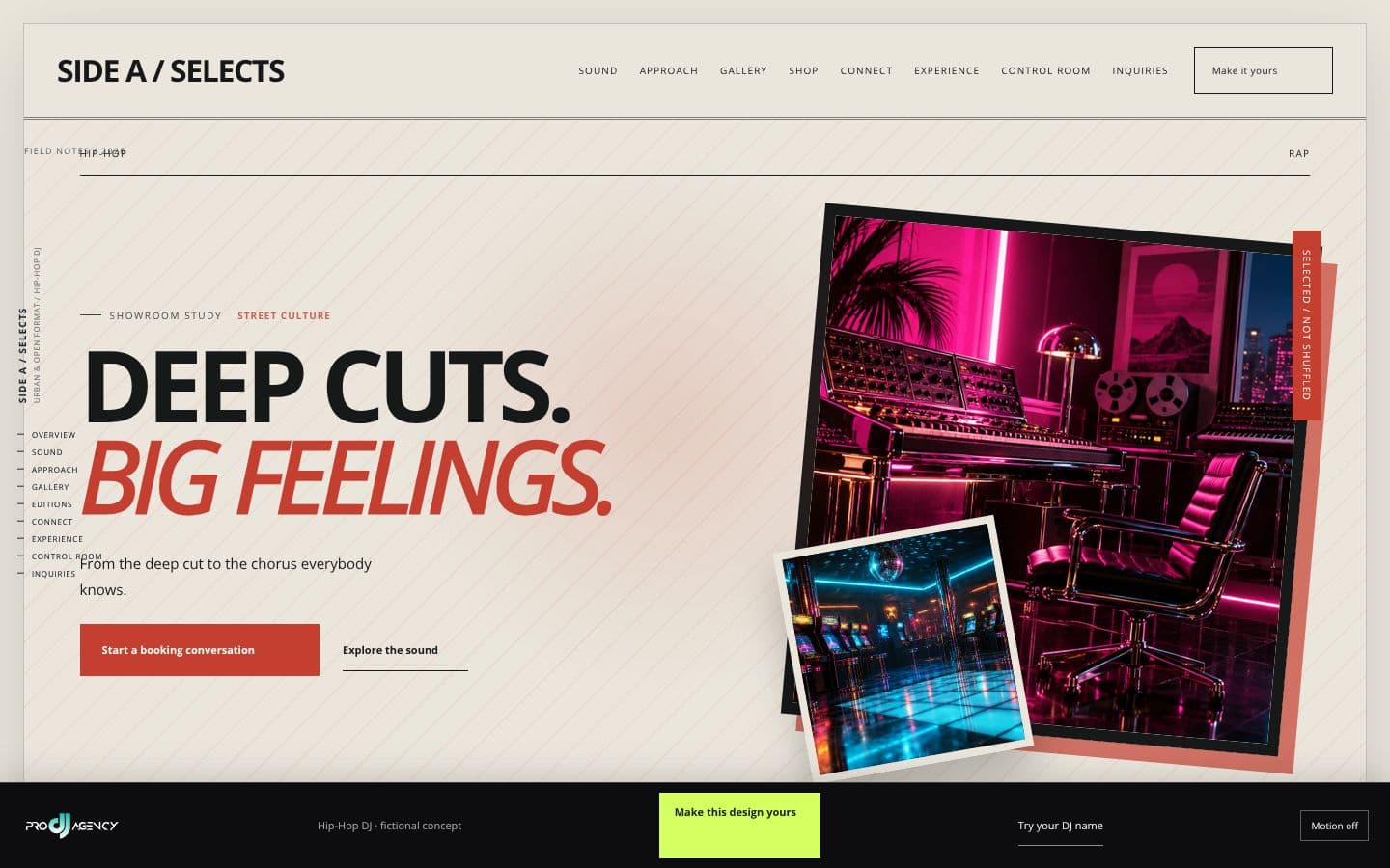Hip-Hop DJ website design preview
