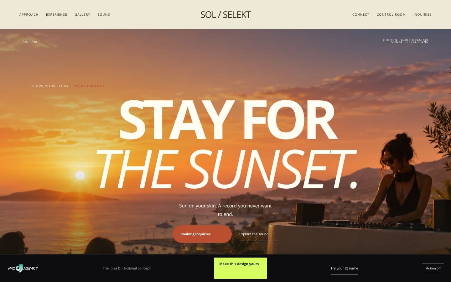 The Ibiza DJ website design preview