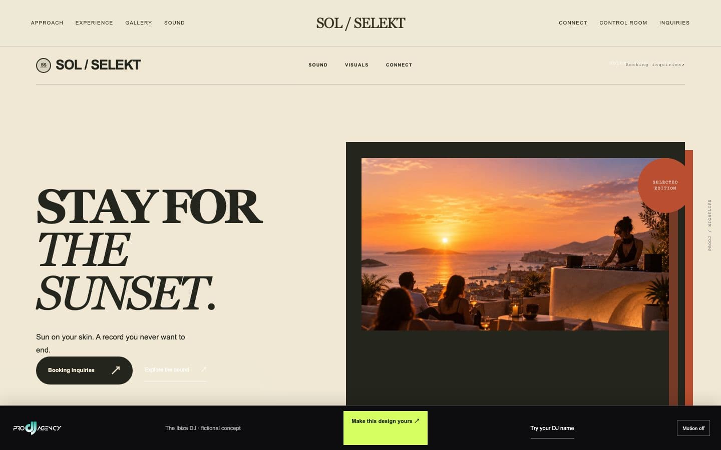 The Ibiza DJ website design preview