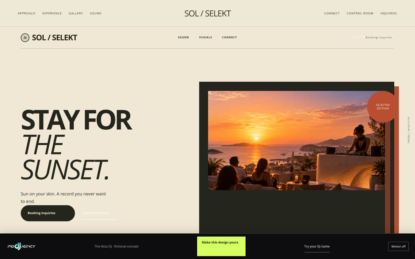 The Ibiza DJ website design preview
