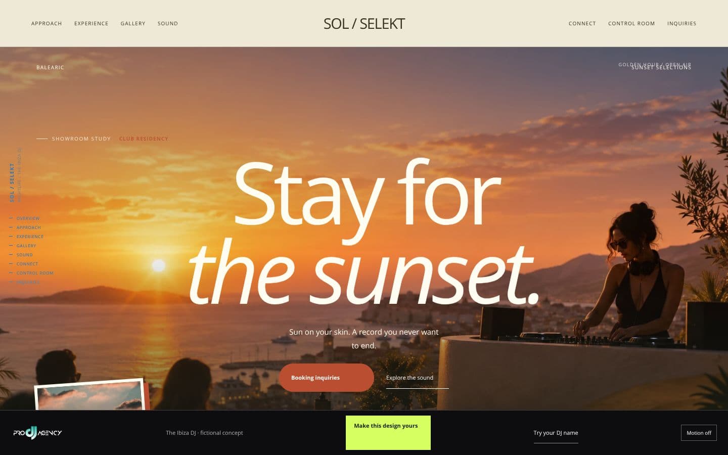 The Ibiza DJ website design preview