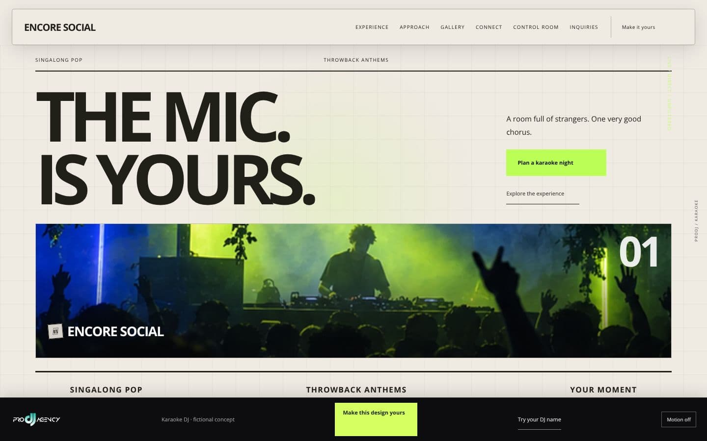 Karaoke DJ website design preview
