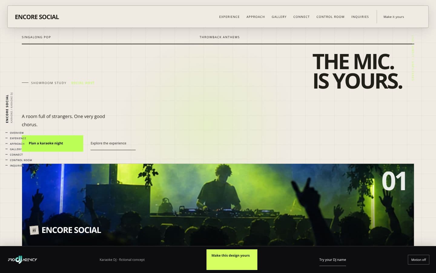 Karaoke DJ website design preview