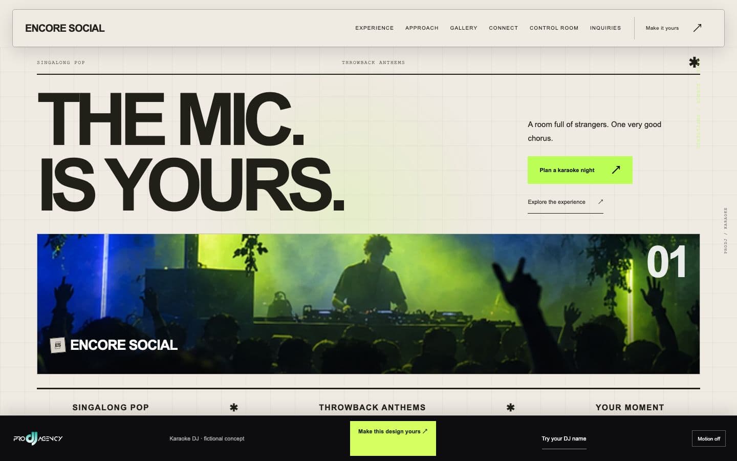 Karaoke DJ website design preview