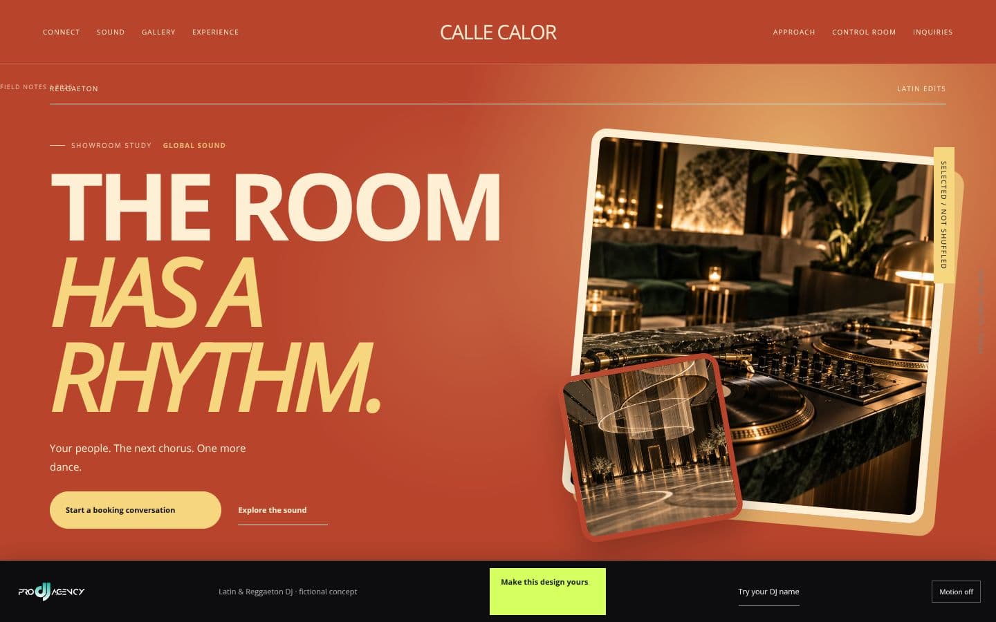Latin & Reggaeton DJ website design preview