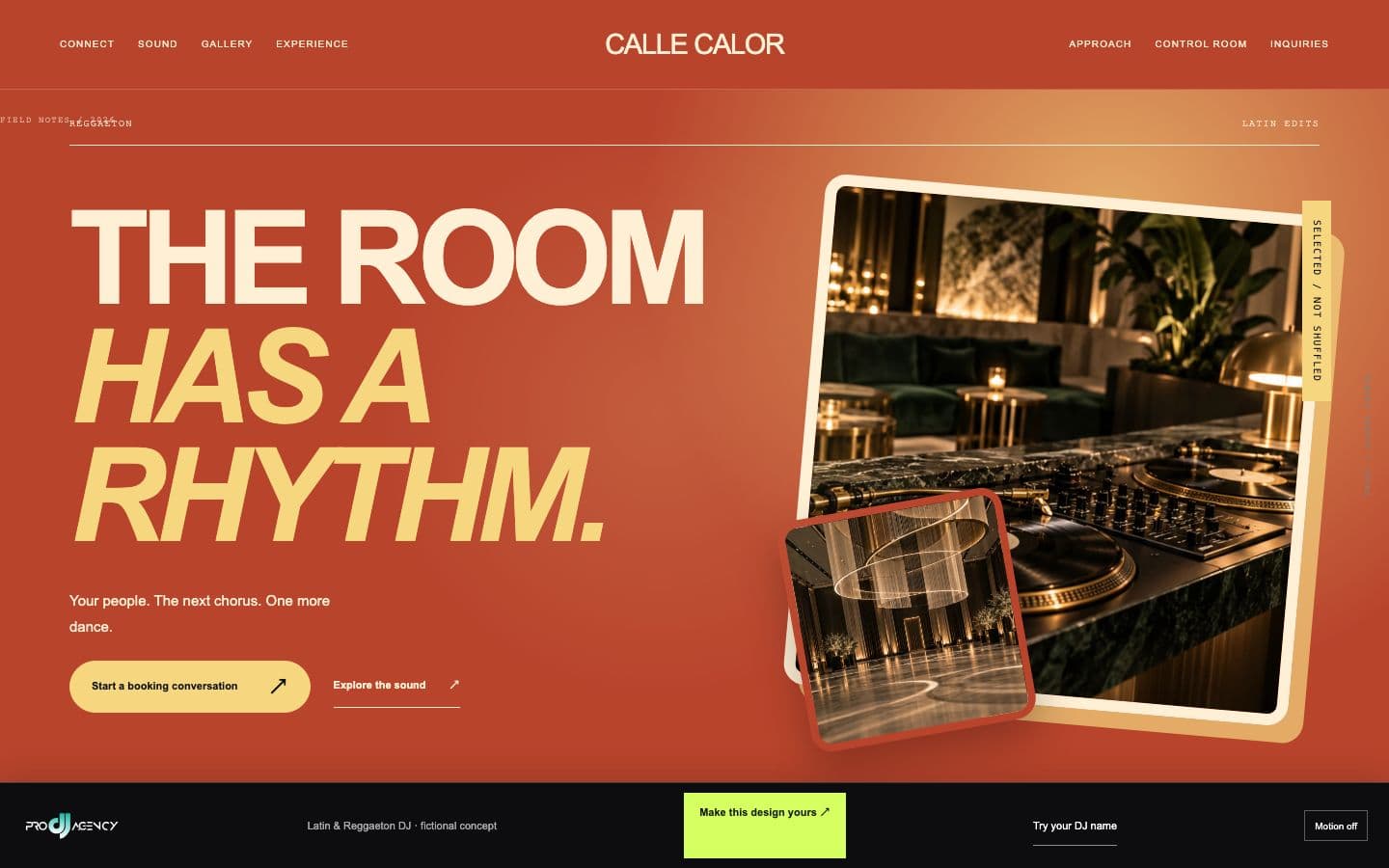 Latin & Reggaeton DJ website design preview