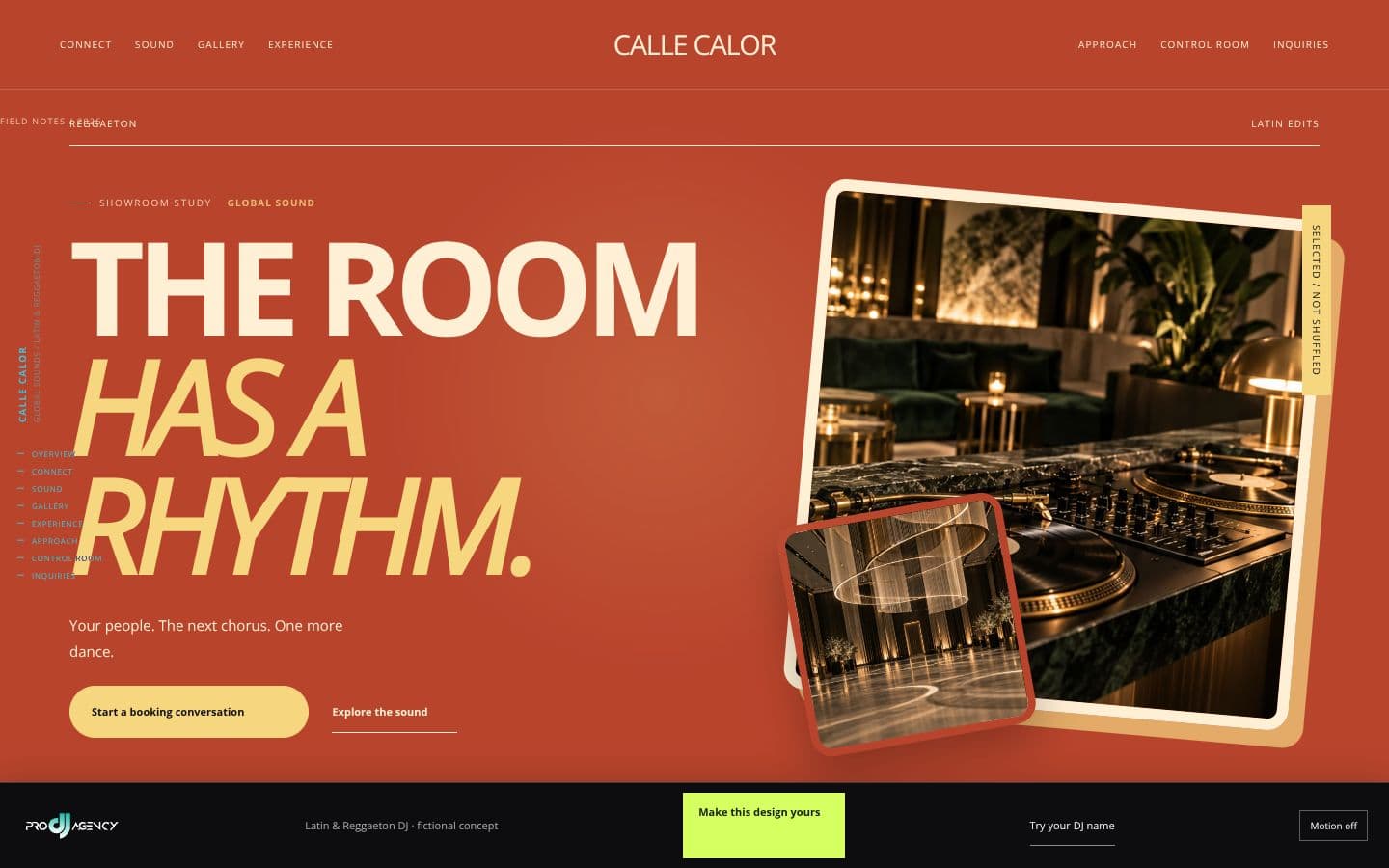 Latin & Reggaeton DJ website design preview