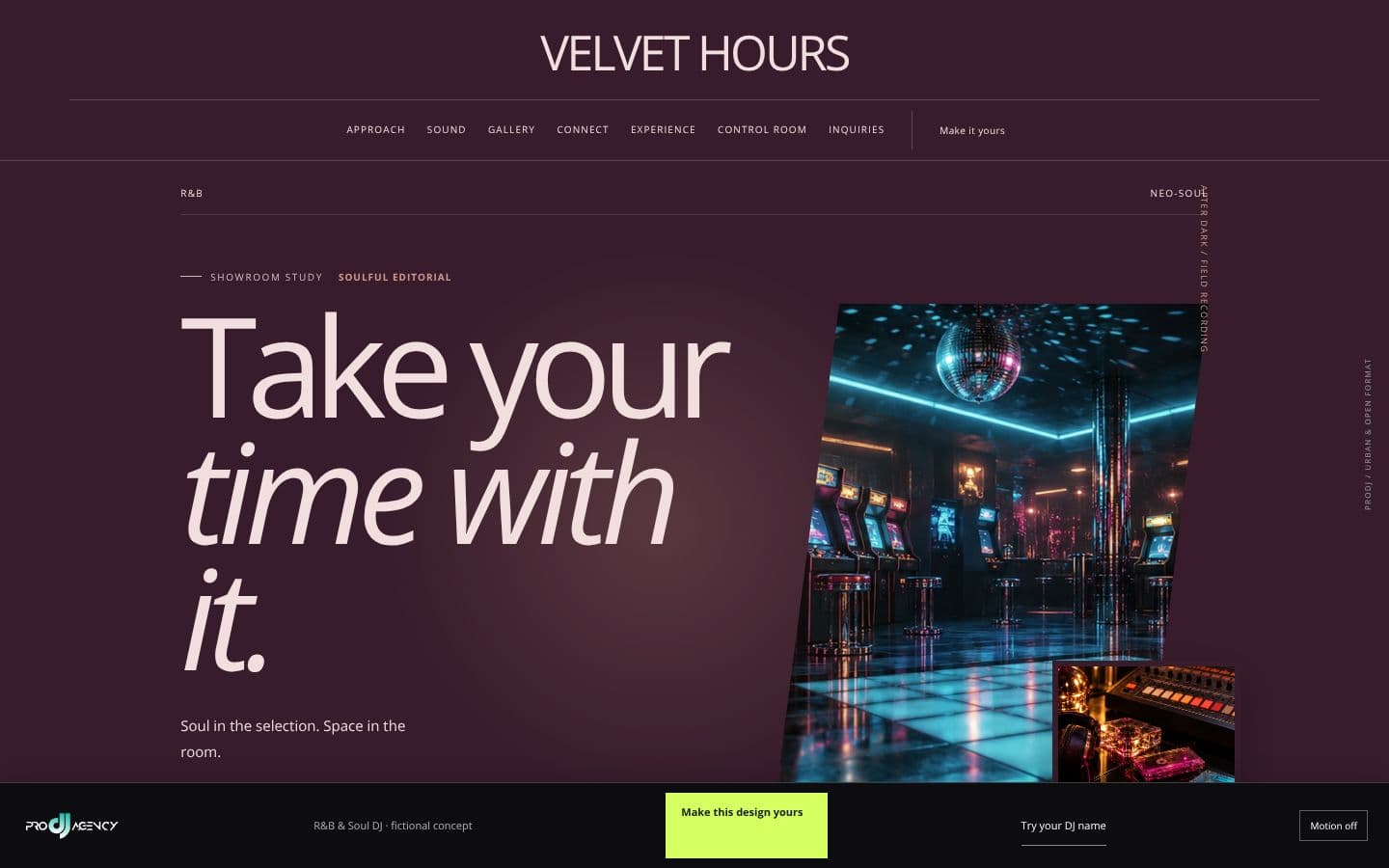 R&B & Soul DJ website design preview