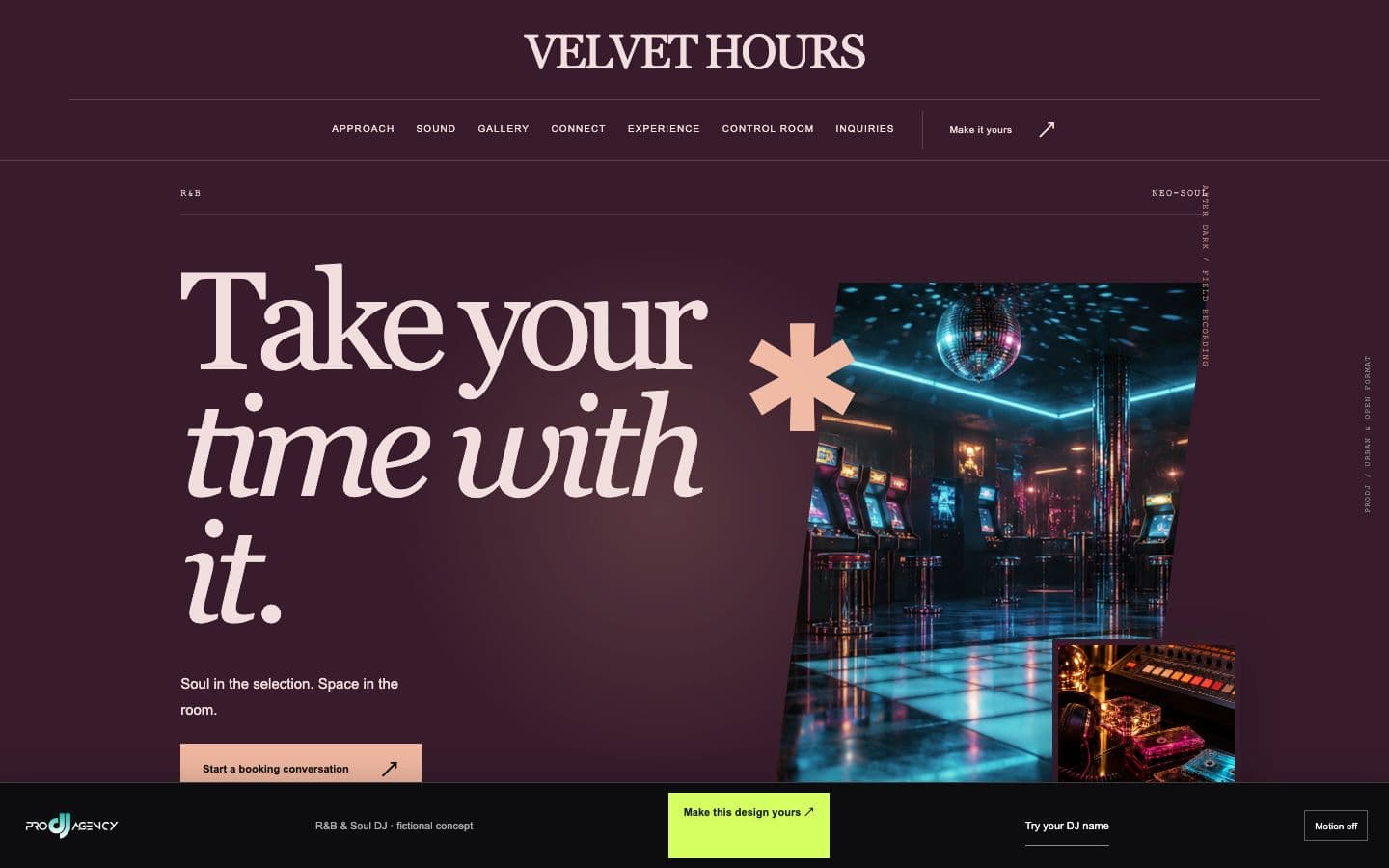 R&B & Soul DJ website design preview