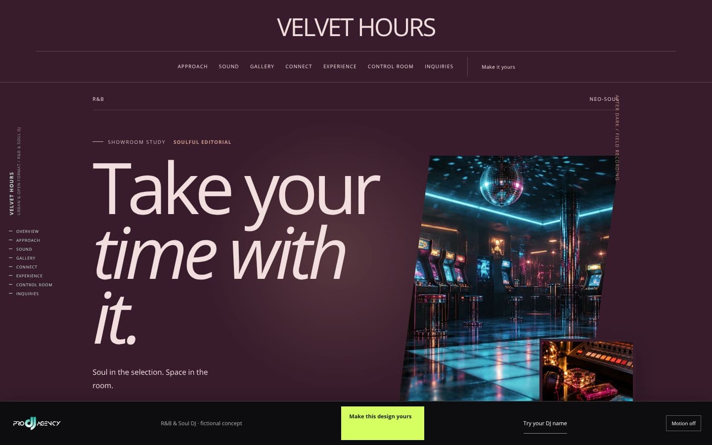 R&B & Soul DJ website design preview
