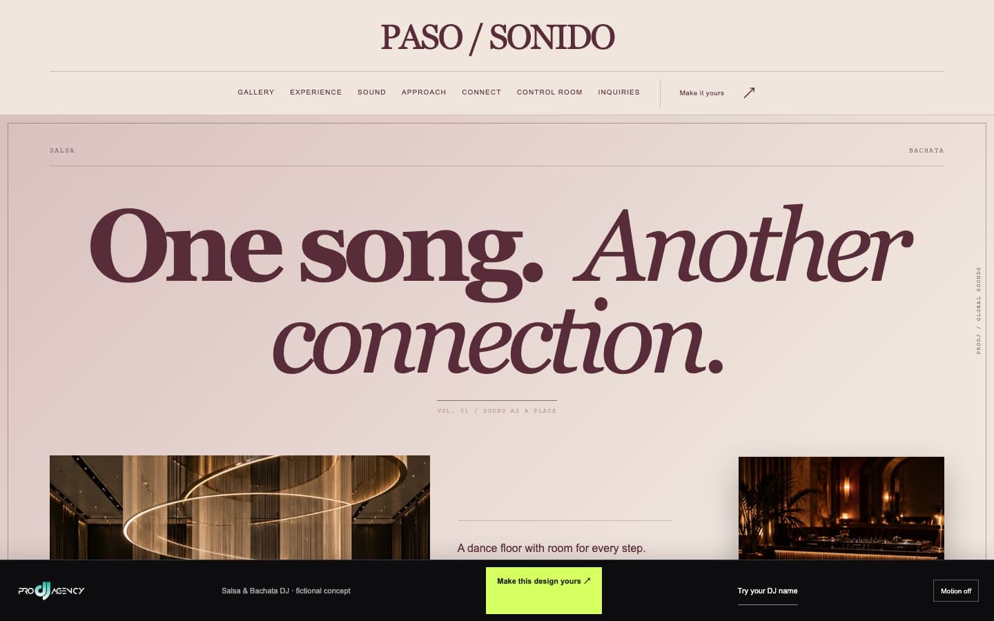 Salsa & Bachata DJ website design preview