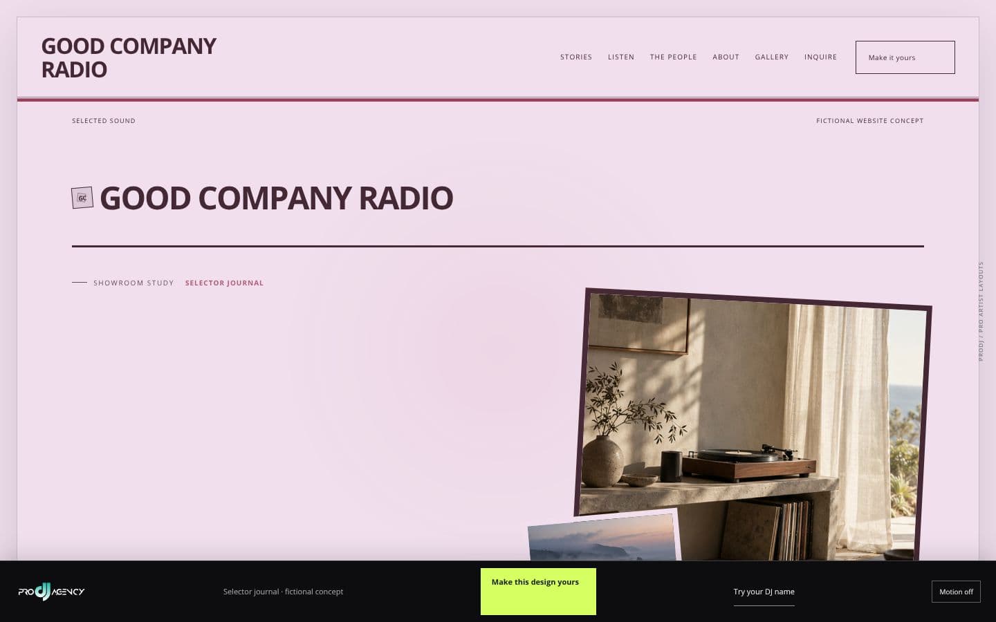 Selector journal website design preview
