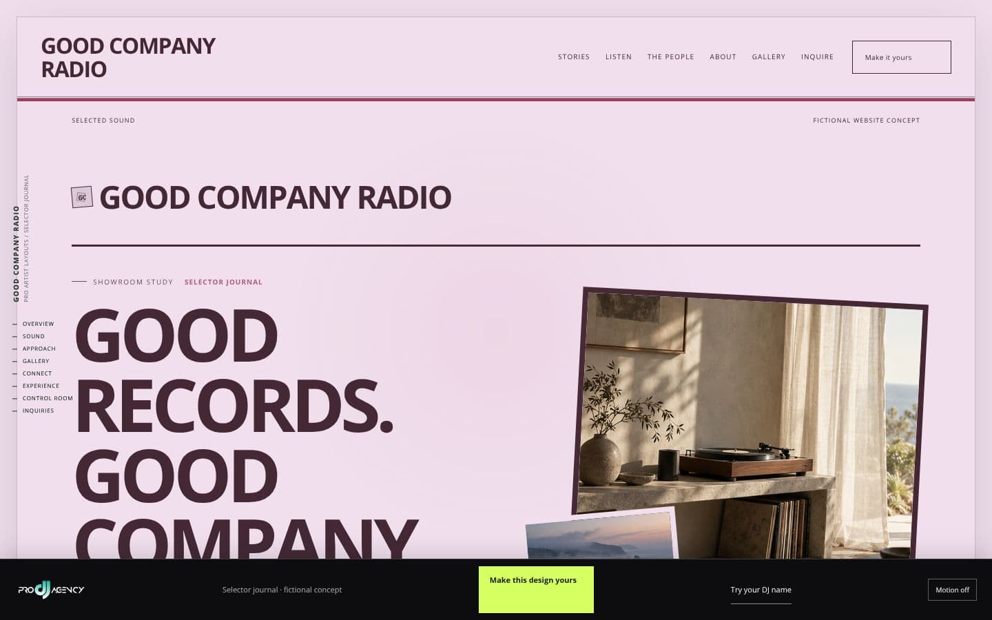 Selector journal website design preview