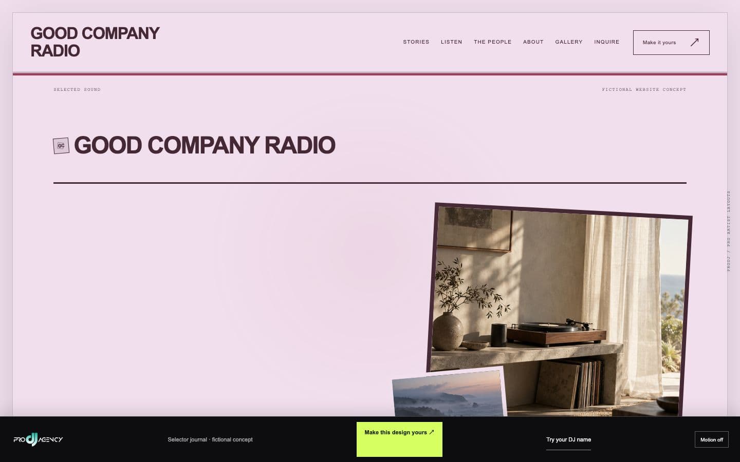 Selector journal website design preview