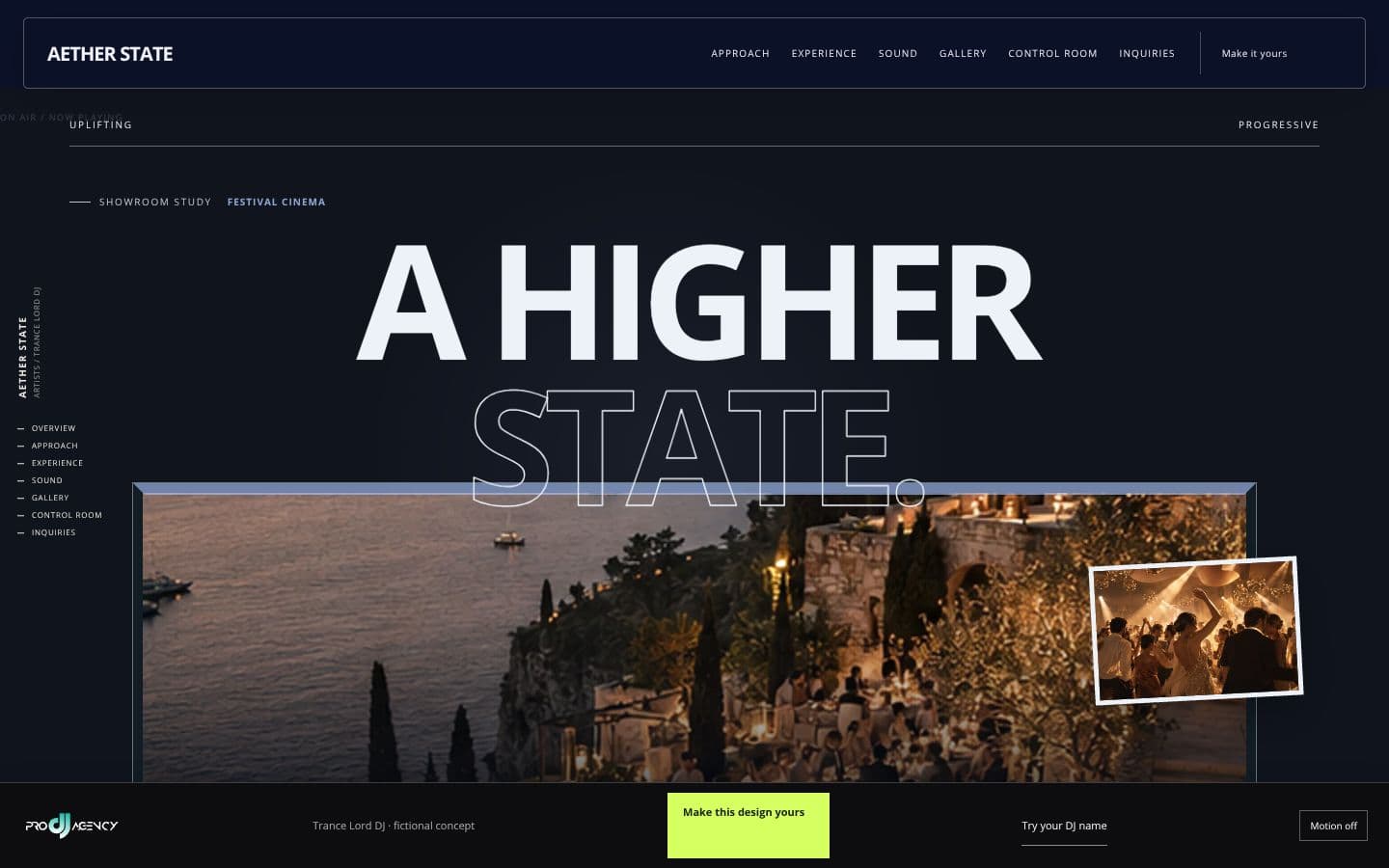 Trance Lord DJ website design preview