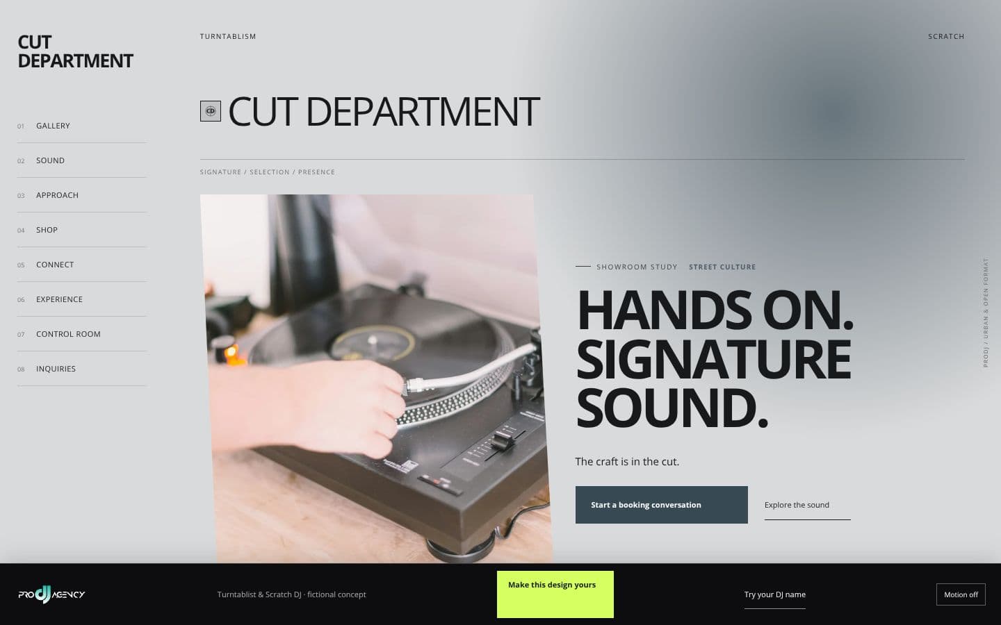 Turntablist & Scratch DJ website design preview