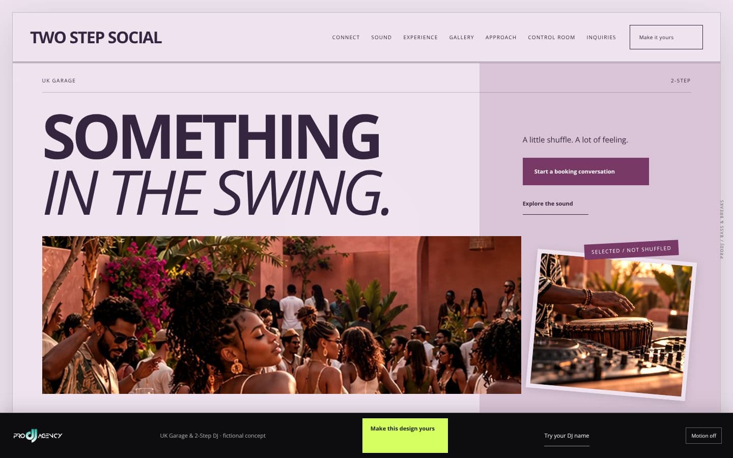 UK Garage & 2-Step DJ website design preview