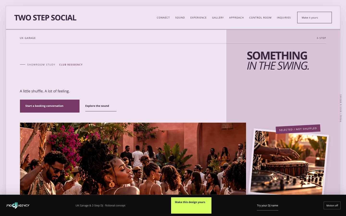 UK Garage & 2-Step DJ website design preview