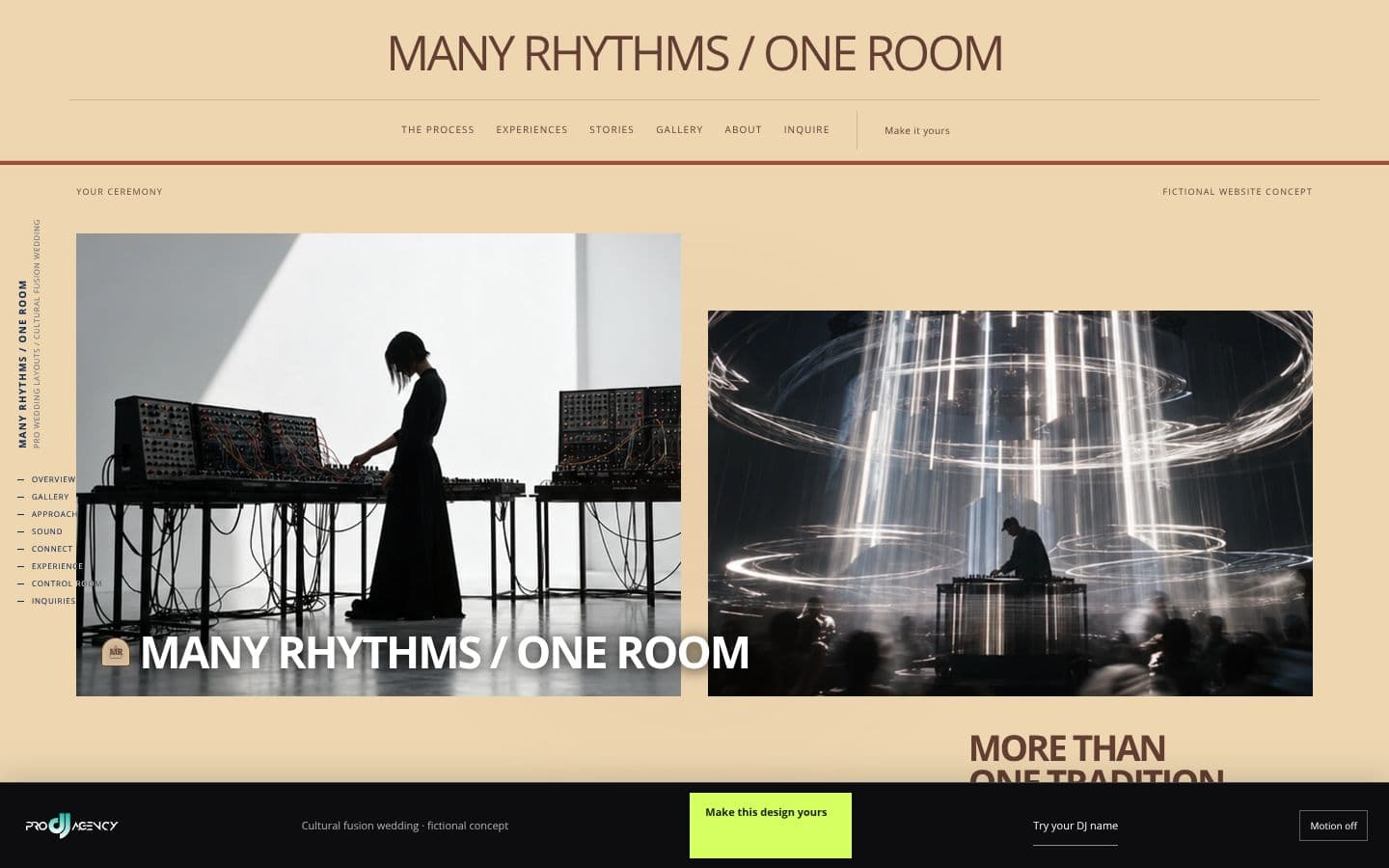Cultural fusion wedding website design preview