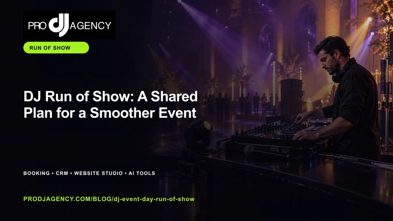DJ Run of Show: A Shared Plan for a Smoother Event featured image