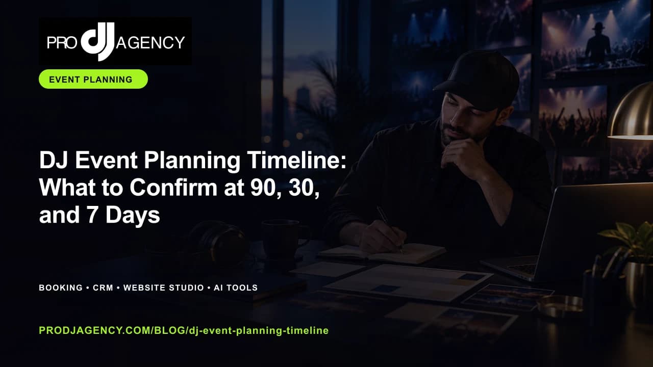DJ Event Planning Timeline: What to Confirm at 90, 30, and 7 Days featured image