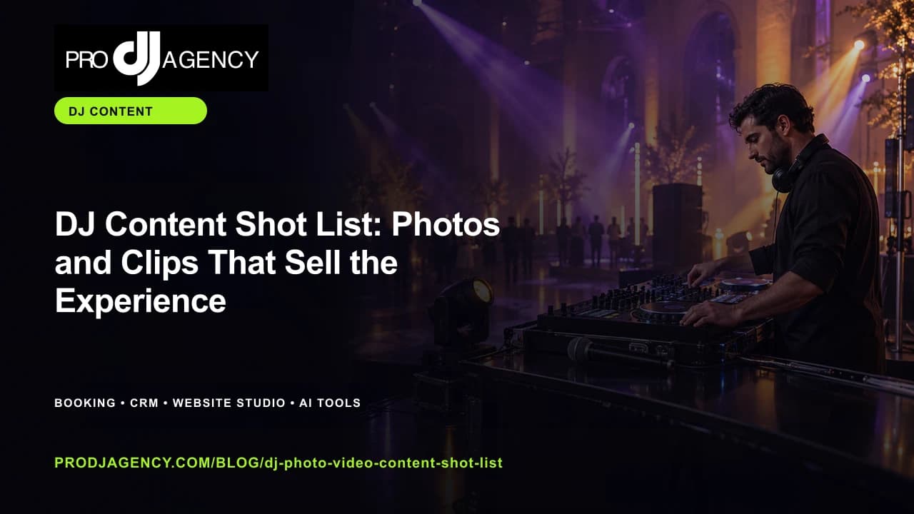 DJ Content Shot List: Photos and Clips That Sell the Experience featured image