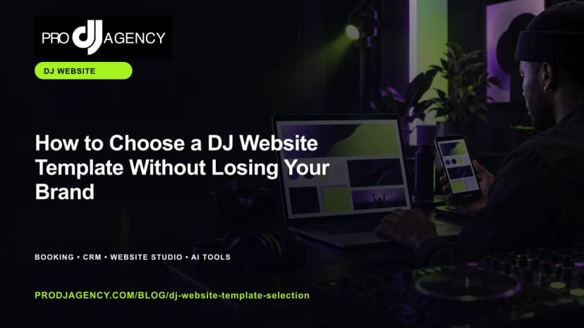 How to Choose a DJ Website Template Without Losing Your Brand featured image