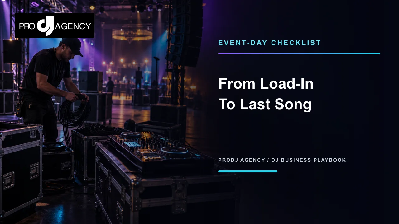 DJ Event-Day Checklist: A Calm System From Load-In to Last Song featured image